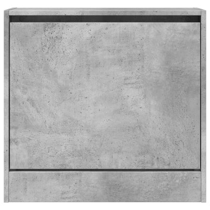 Schoenenkast Bewerkt Hout Betongrijs 60 x 21 x 57 cm