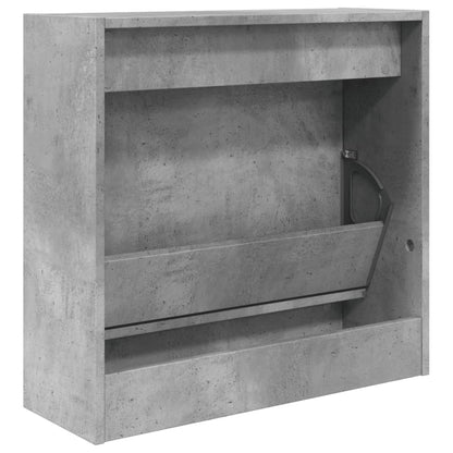 Schoenenkast Bewerkt Hout Betongrijs 60 x 21 x 57 cm