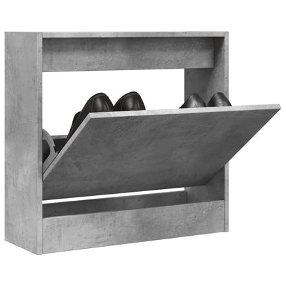 Schoenenkast Bewerkt Hout Betongrijs 60 x 21 x 57 cm