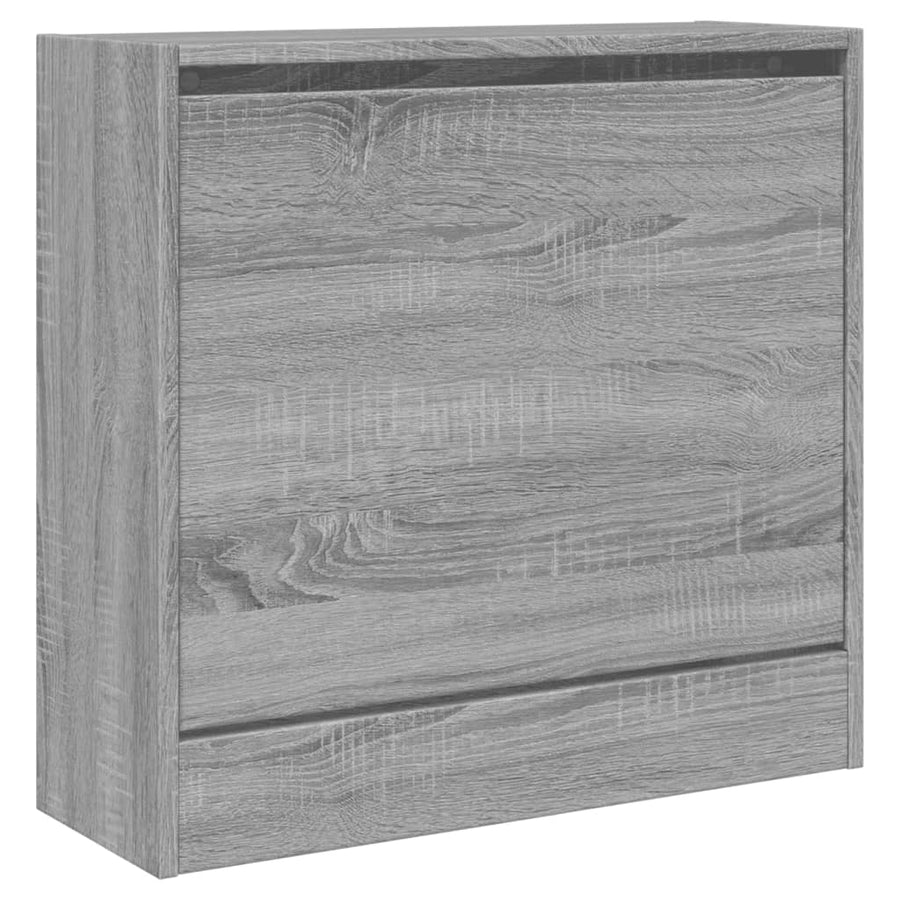 Schoenenkast Bewerkt Hout Eikenkleurig Grijs Sonoma 60 x 21 x 57 cm