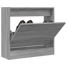 Schoenenkast Bewerkt Hout Eikenkleurig Grijs Sonoma 60 x 21 x 57 cm