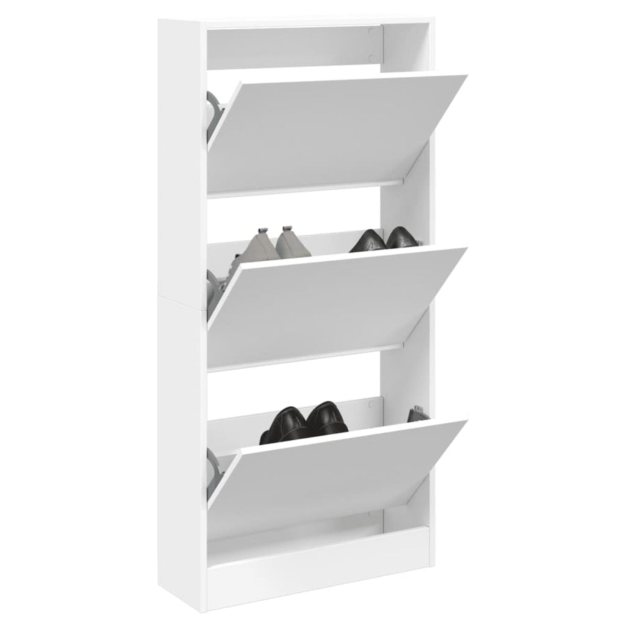 Schoenenkast Bewerkt Hout Wit