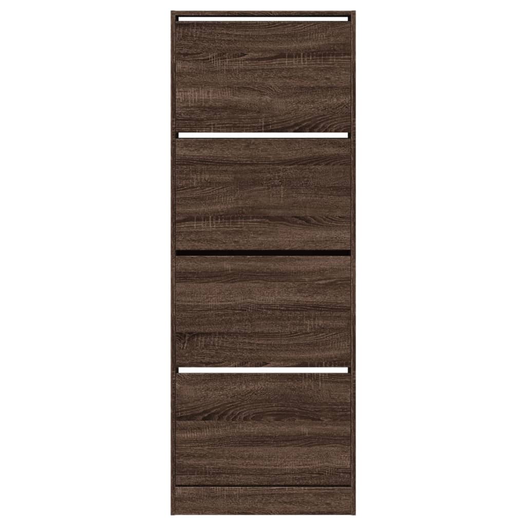 Schoenenkast 60X21X163,5 Cm Bewerkt Hout Bruin Eikenkleur Sonoma Eiken