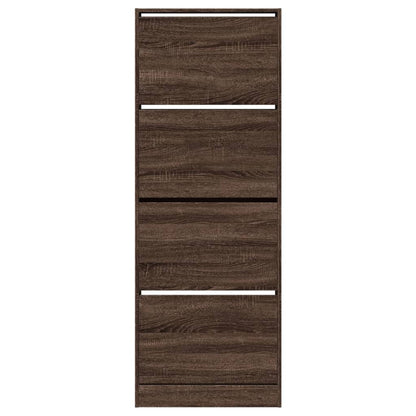 Schoenenkast 60X21X163,5 Cm Bewerkt Hout Bruin Eikenkleur Sonoma Eiken