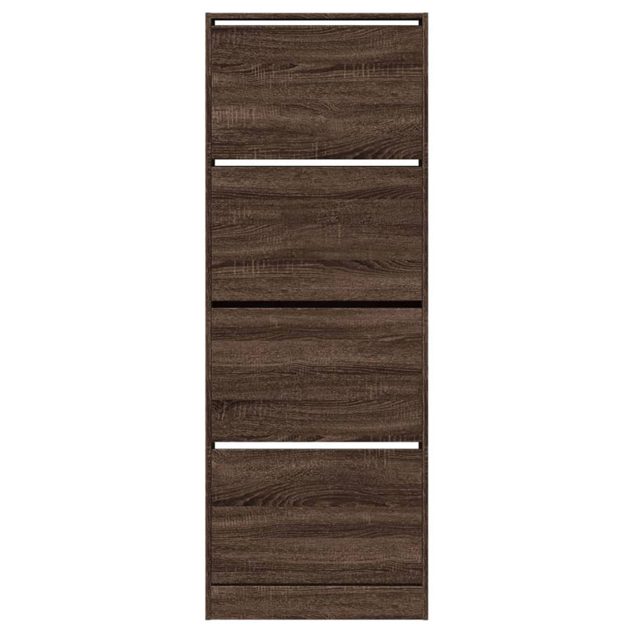 Schoenenkast 60X21X163,5 Cm Bewerkt Hout Bruin Eikenkleur Sonoma Eiken