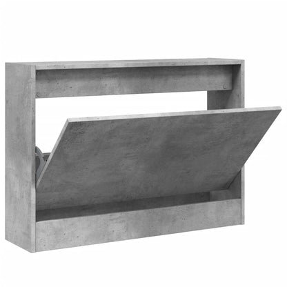 Schoenenkast Bewerkt Hout Betongrijs 80 x 21 x 57 cm