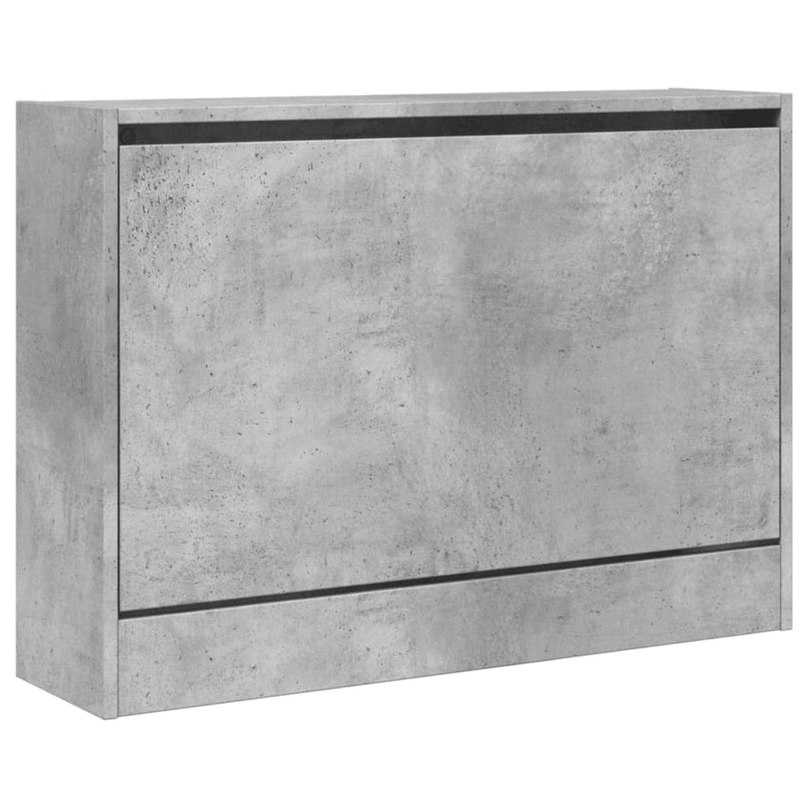 Schoenenkast Bewerkt Hout Betongrijs 80 x 21 x 57 cm