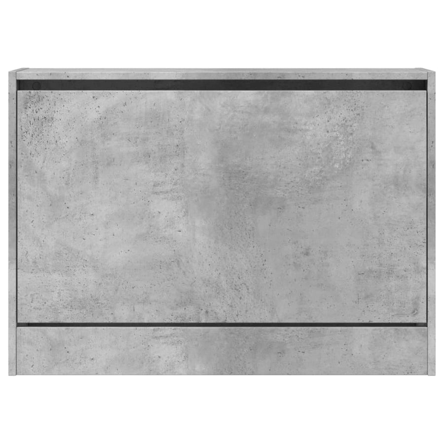 Schoenenkast Bewerkt Hout Betongrijs 80 x 21 x 57 cm