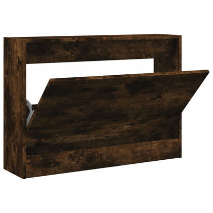 Schoenenkast Bewerkt Hout Kleurig Gerookt Eiken 80 x 21 x 57 cm