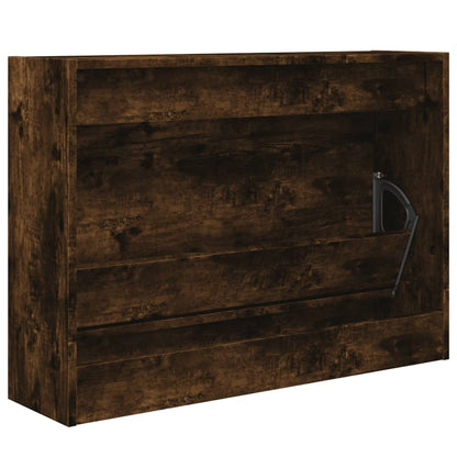 Schoenenkast Bewerkt Hout Kleurig Gerookt Eiken 80 x 21 x 57 cm
