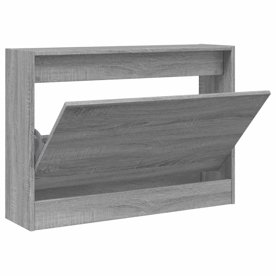 Schoenenkast Bewerkt Hout Eikenkleur Grijs Sonoma 80 x 21 x 57 cm