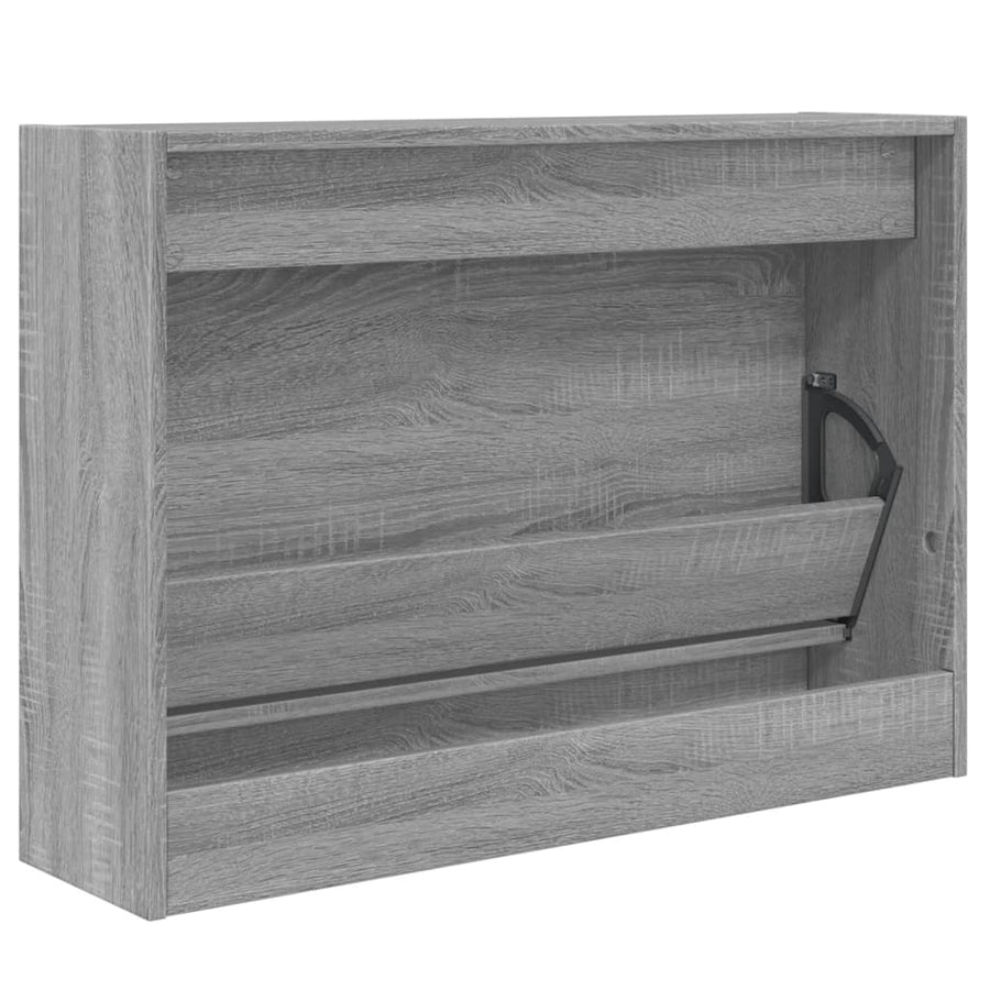 Schoenenkast Bewerkt Hout Eikenkleur Grijs Sonoma 80 x 21 x 57 cm