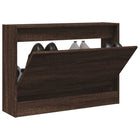 Schoenenkast 80x21x57 cm bewerkt hout bruineiken