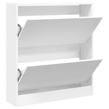 Schoenenkast 80X2X87,5 Cm Bewerkt Hout Wit 80 x 21 x 87.5 cm