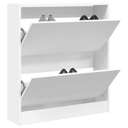 Schoenenkast 80x21x87,5 cm bewerkt hout wit