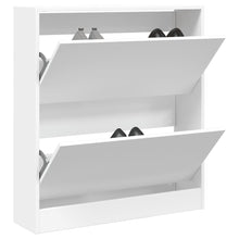 Schoenenkast 80X2X87,5 Cm Bewerkt Hout Wit 80 x 21 x 87.5 cm