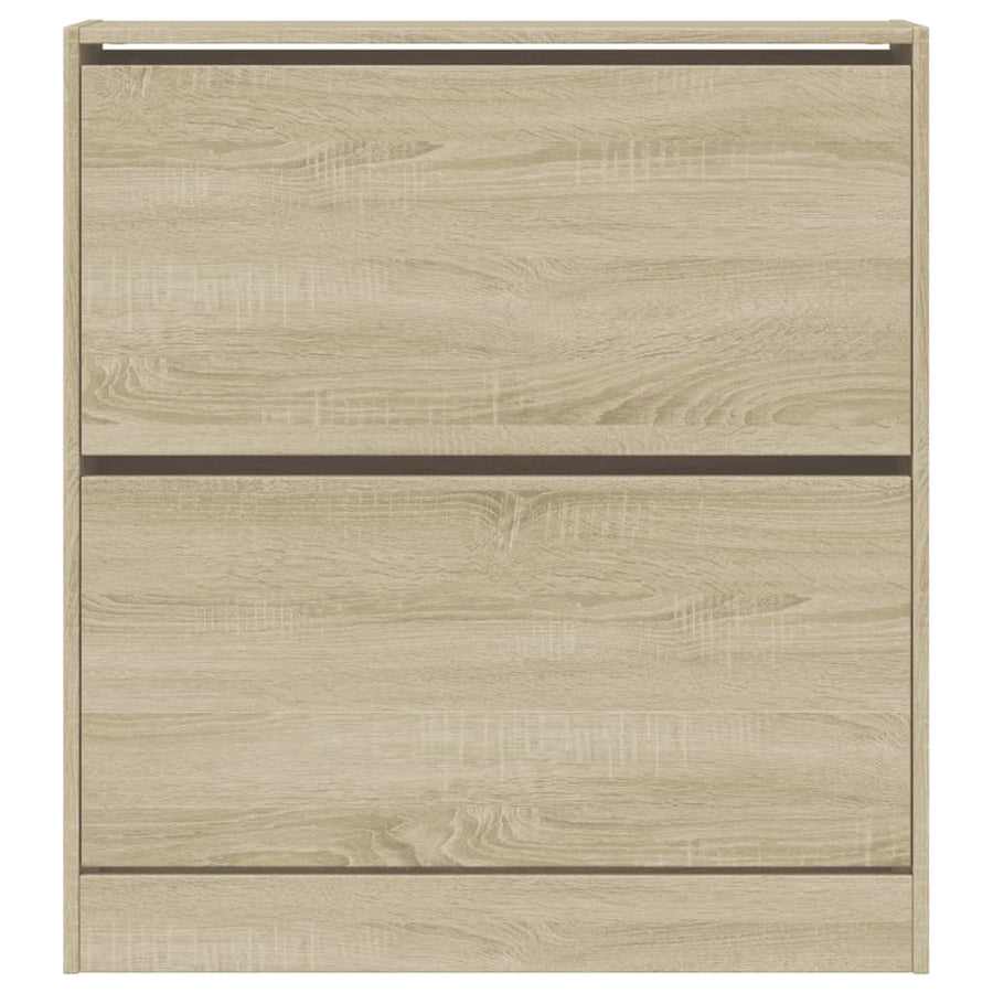 Schoenenkast 80X2X87,5 Cm Bewerkt Hout Kleurig Sonoma Eiken 80 x 21 x 87.5 cm