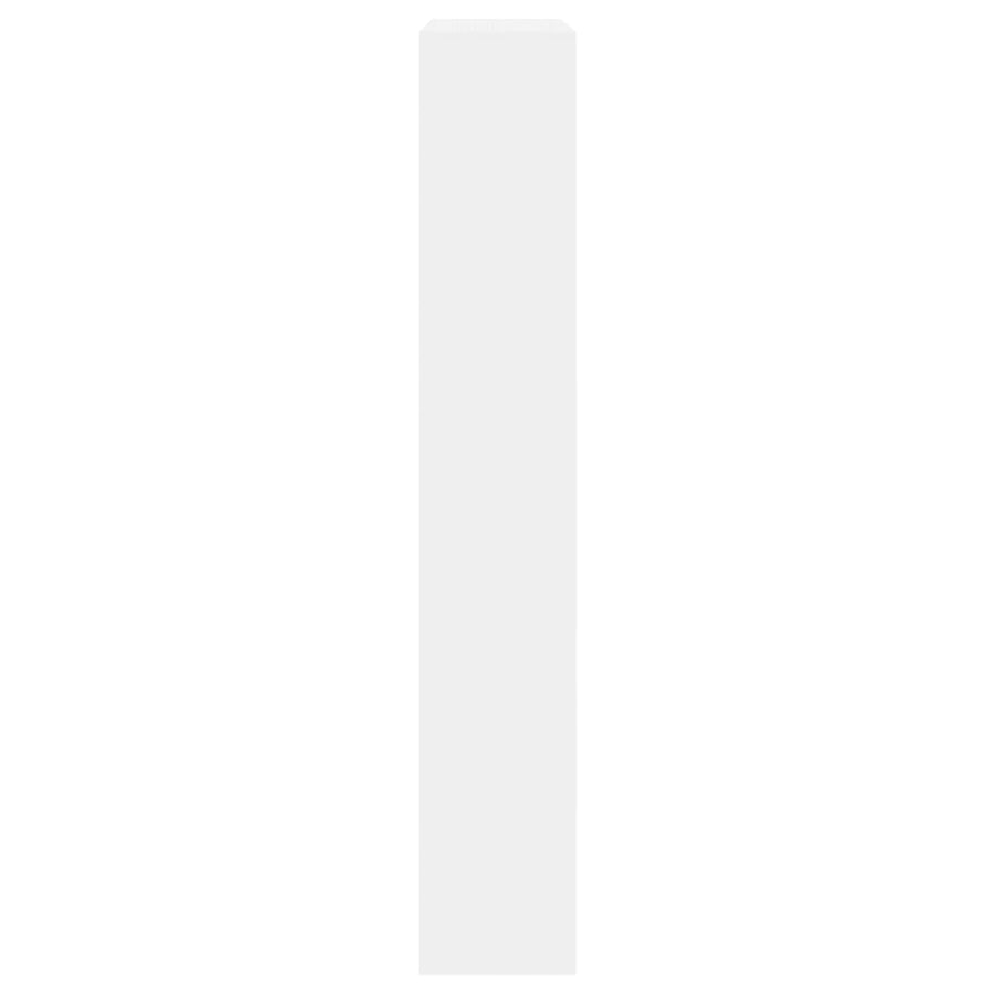 Schoenenkast 80X2X25,5 Cm Bewerkt Hout Wit 80 x 21 x 125.5 cm