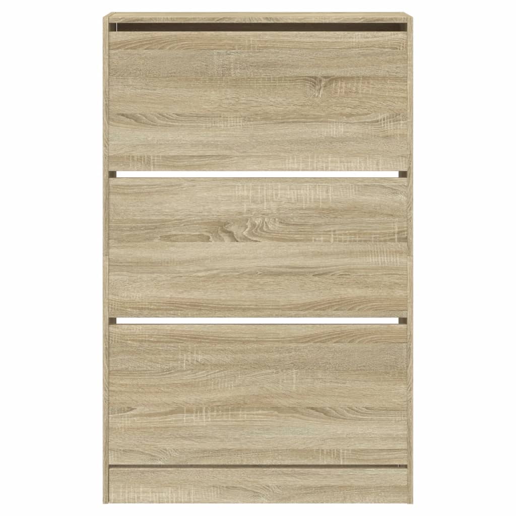 Schoenenkast 80X2X25,5 Cm Bewerkt Hout Kleurig Sonoma Eiken 80 x 21 x 125.5 cm