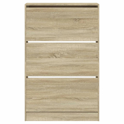 Schoenenkast 80X2X25,5 Cm Bewerkt Hout Kleurig Sonoma Eiken 80 x 21 x 125.5 cm