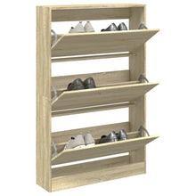 Schoenenkast 80X2X25,5 Cm Bewerkt Hout Kleurig Sonoma Eiken 80 x 21 x 125.5 cm