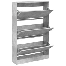 Schoenenkast 80X2X25,5 Cm Bewerkt Hout Betongrijs 80 x 21 x 125.5 cm
