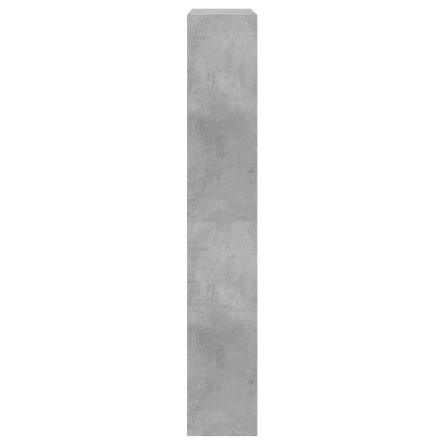 Schoenenkast 80X2X25,5 Cm Bewerkt Hout Betongrijs 80 x 21 x 125.5 cm