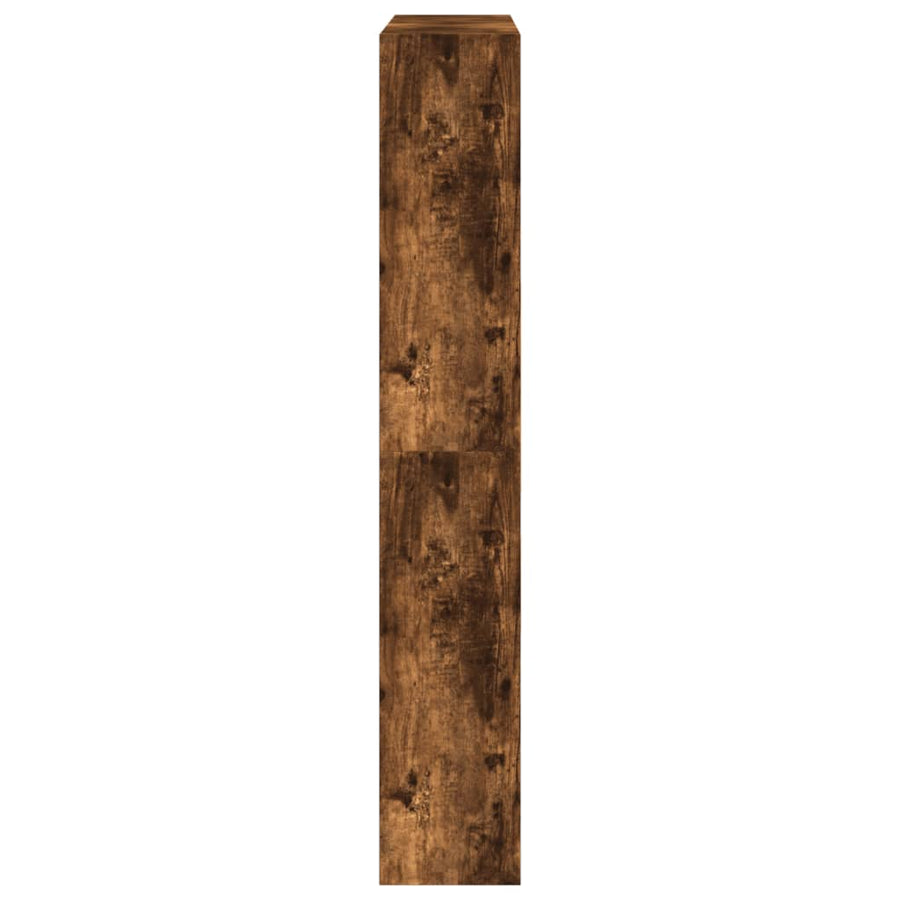 Schoenenkast 80X2X25,5 Cm Bewerkt Hout Kleurig Gerookt Eiken 80 x 21 x 125.5 cm