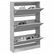 Schoenenkast 80x21x125,5 cm grijs sonoma eiken