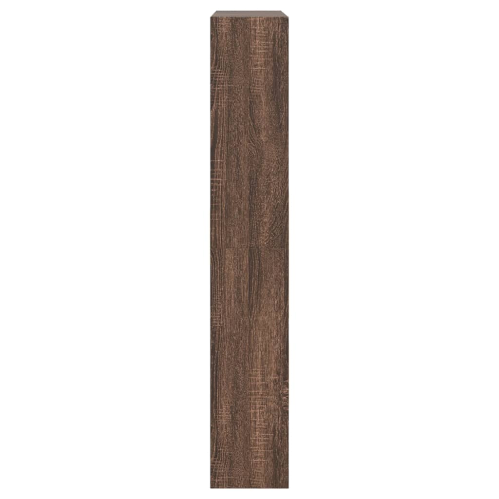 Schoenenkast 80X21X125,5 Cm Bewerkt Hout Bruin Eikenkleur 80 x 21 x 125.5 cm