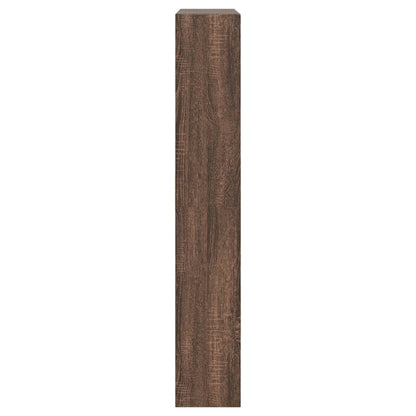 Schoenenkast 80X21X125,5 Cm Bewerkt Hout Bruin Eikenkleur 80 x 21 x 125.5 cm
