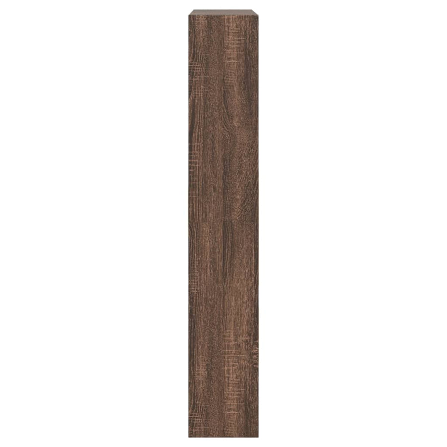 Schoenenkast 80X21X125,5 Cm Bewerkt Hout Bruin Eikenkleur 80 x 21 x 125.5 cm