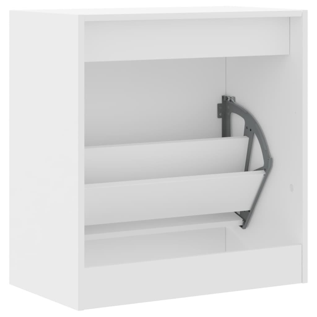 Schoenenkast 60X34X63,5 Cm Bewerkt Hout Wit 60 x 34 x 63.5 cm