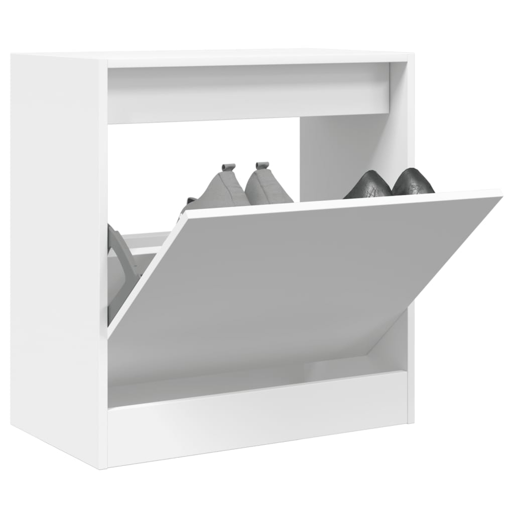 Schoenenkast 60X34X63,5 Cm Bewerkt Hout Wit 60 x 34 x 63.5 cm
