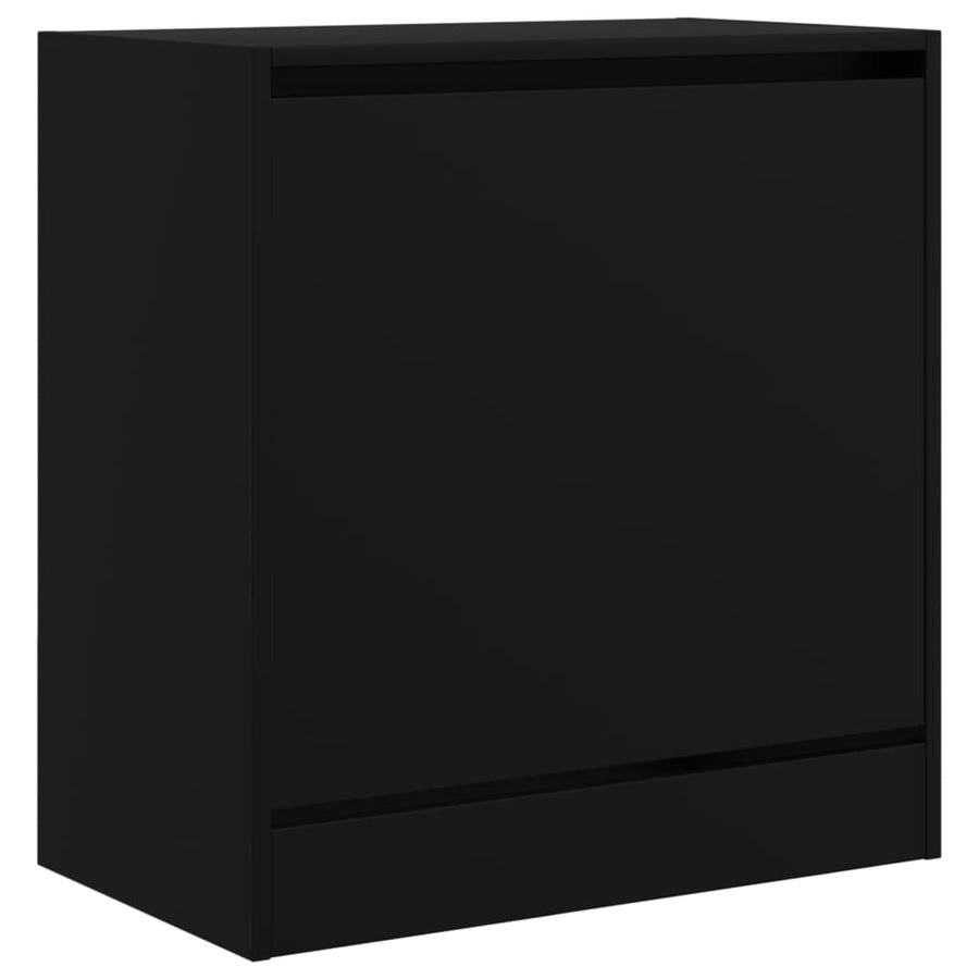 Schoenenkast 60X34X63,5 Cm Bewerkt Hout Zwart 60 x 34 x 63.5 cm