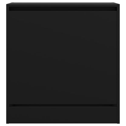 Schoenenkast 60X34X63,5 Cm Bewerkt Hout Zwart 60 x 34 x 63.5 cm
