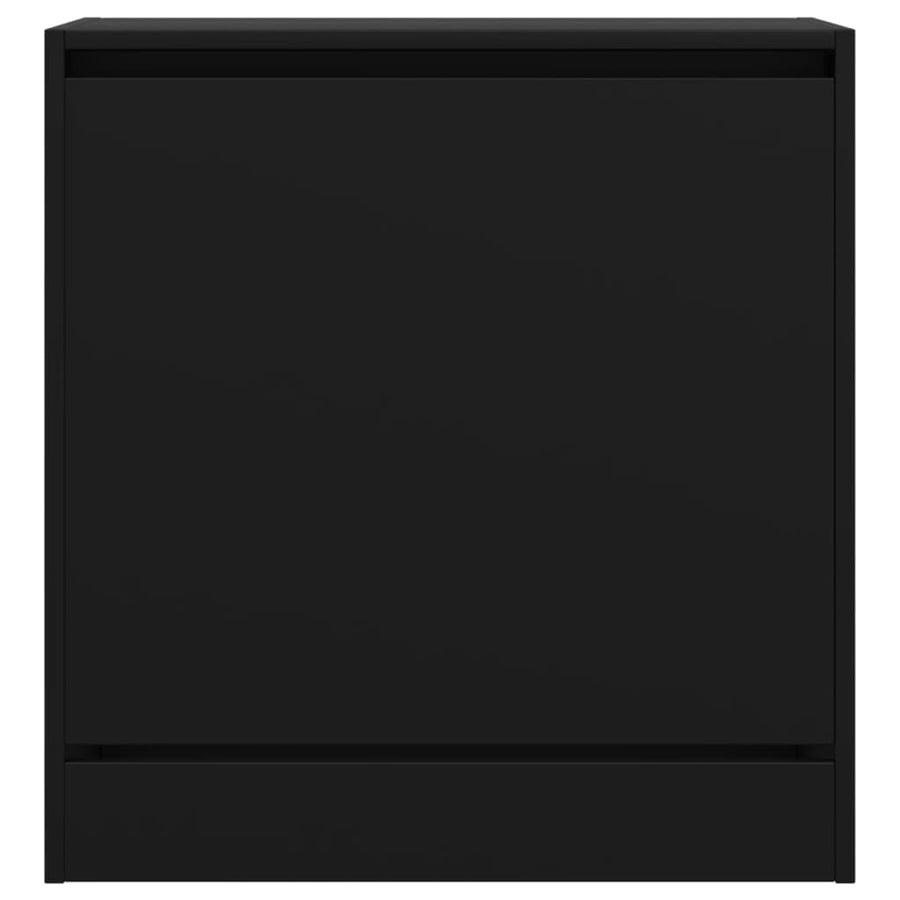 Schoenenkast 60X34X63,5 Cm Bewerkt Hout Zwart 60 x 34 x 63.5 cm
