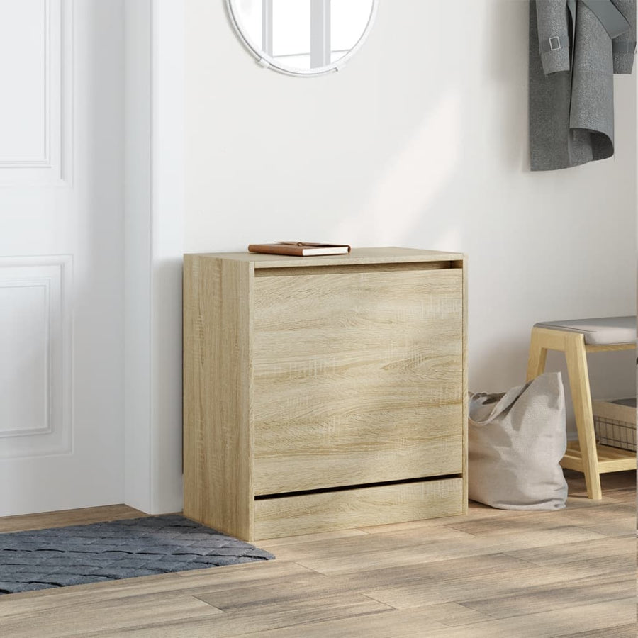 Schoenenkast 60X34X63,5 Cm Bewerkt Hout Kleurig Sonoma Eiken 60 x 34 x 63.5 cm