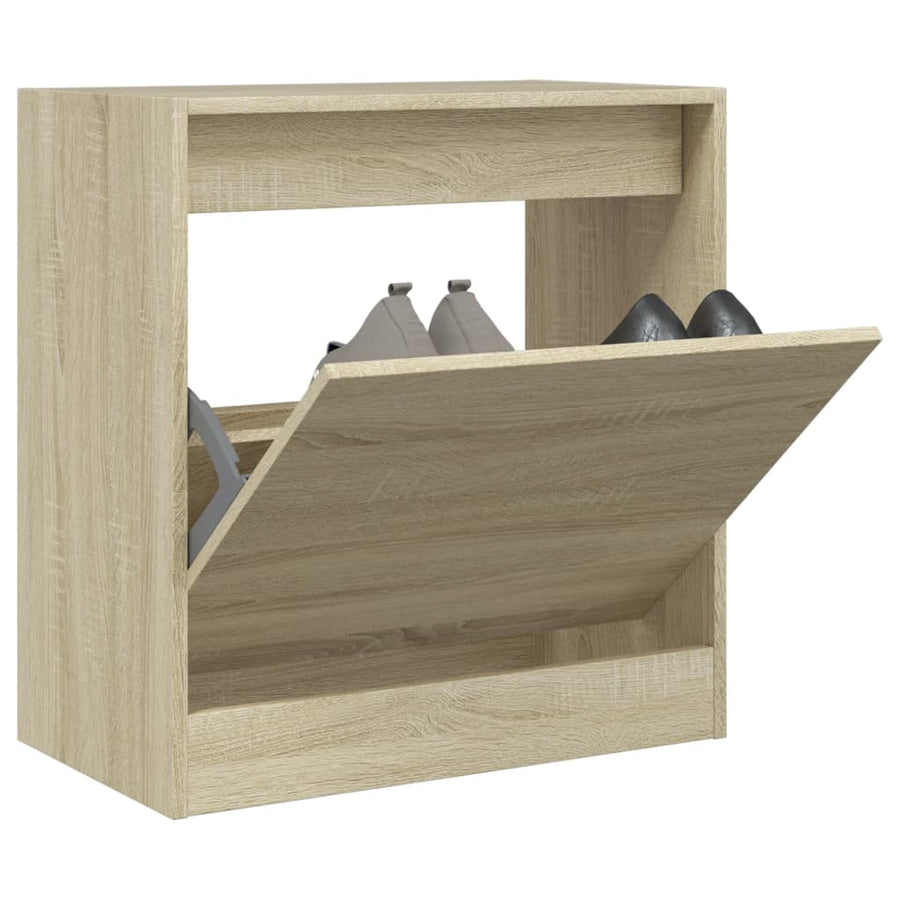 Schoenenkast 60X34X63,5 Cm Bewerkt Hout Kleurig Sonoma Eiken 60 x 34 x 63.5 cm