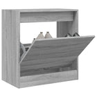 Schoenenkast 60x34x63,5 cm bewerkt hout grijs