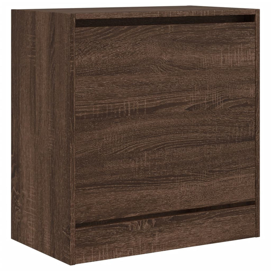 Schoenenkast 60X34X63,5 Cm Bewerkt Hout Bruineikenkleurig Bruin Eikenkleur 60 x 34 x 63.5 cm