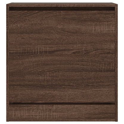 Schoenenkast 60X34X63,5 Cm Bewerkt Hout Bruineikenkleurig Bruin Eikenkleur 60 x 34 x 63.5 cm