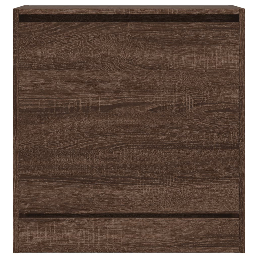 Schoenenkast 60X34X63,5 Cm Bewerkt Hout Bruineikenkleurig Bruin Eikenkleur 60 x 34 x 63.5 cm