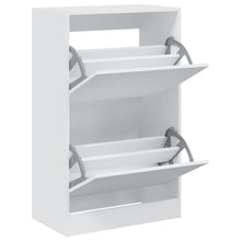 Schoenenkast 60X34X96,5 Cm Bewerkt Hout Wit 60 x 34 x 96.5 cm