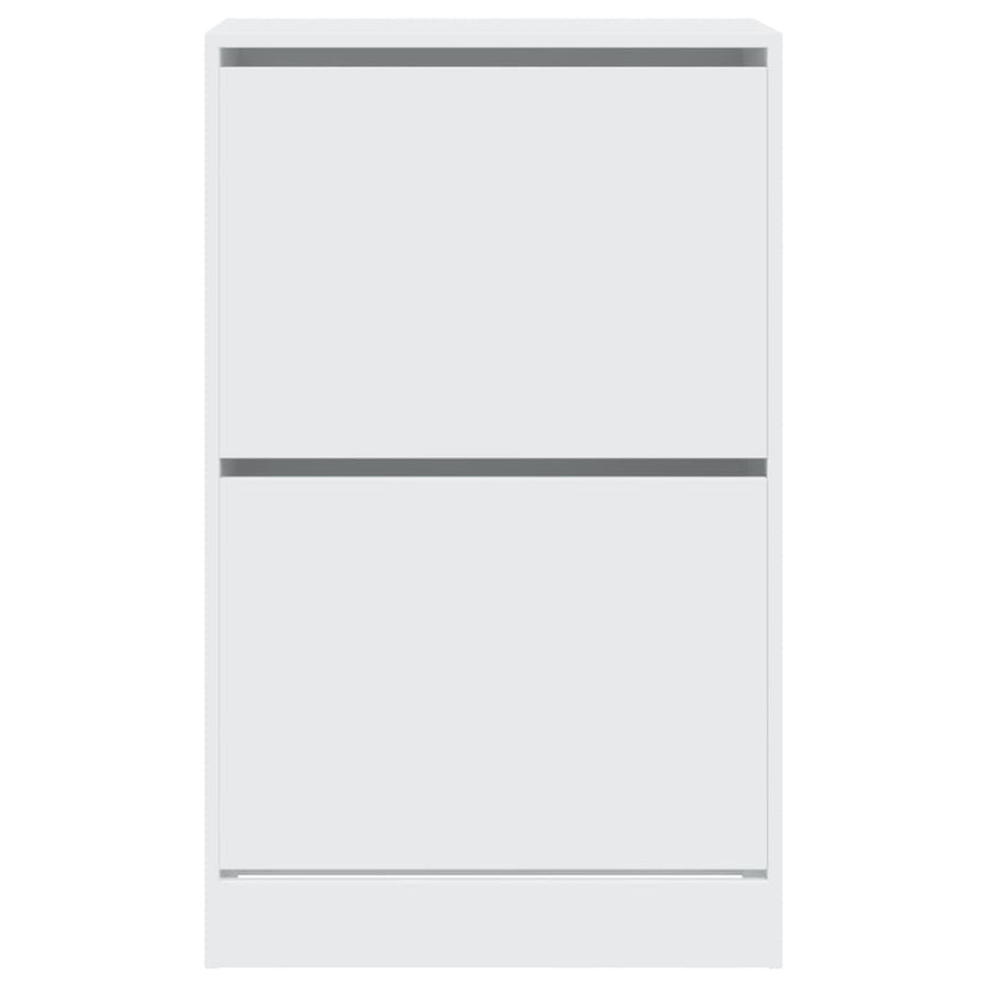 Schoenenkast 60X34X96,5 Cm Bewerkt Hout Wit 60 x 34 x 96.5 cm