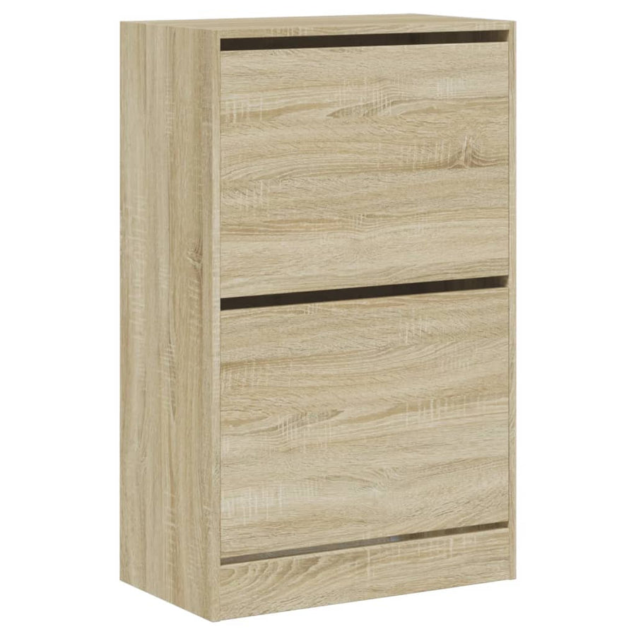 Schoenenkast 60X34X96,5 Cm Bewerkt Hout Kleurig Sonoma Eiken 60 x 34 x 96.5 cm