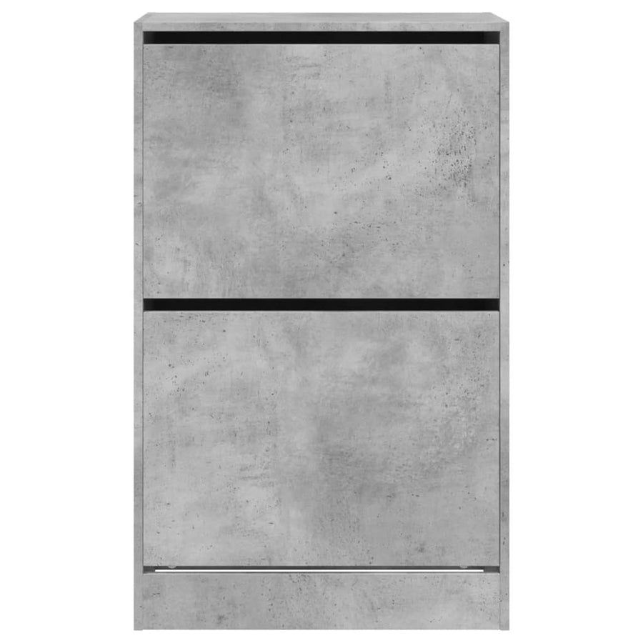 Schoenenkast 60X34X96,5 Cm Bewerkt Hout Betongrijs 60 x 34 x 96.5 cm