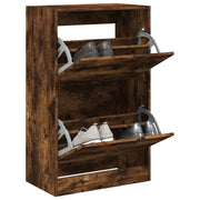 Schoenenkast 60x34x96,5 cm bewerkt hout gerookt eiken