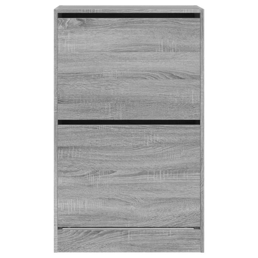 Schoenenkast 60X34X96,5 Cm Bewerkt Hout Eikenkleur Grijs Sonoma 60 x 34 x 96.5 cm
