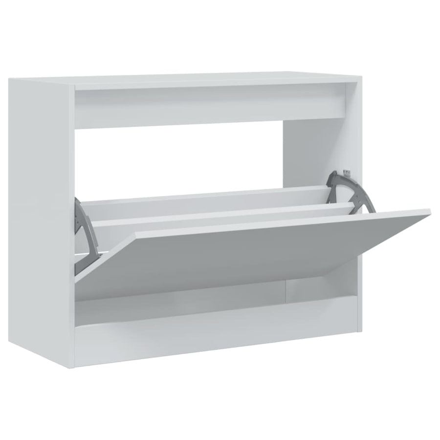 Schoenenkast Bewerkt Hout Wit 80 x 34 x 63 cm